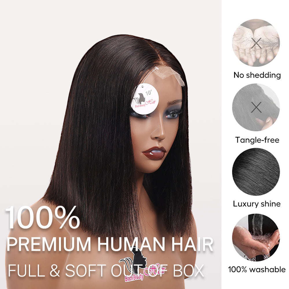 Black Beauty Hair 2×6 HD transparent lace closure Vietnam raw hair SDD  straight Wig