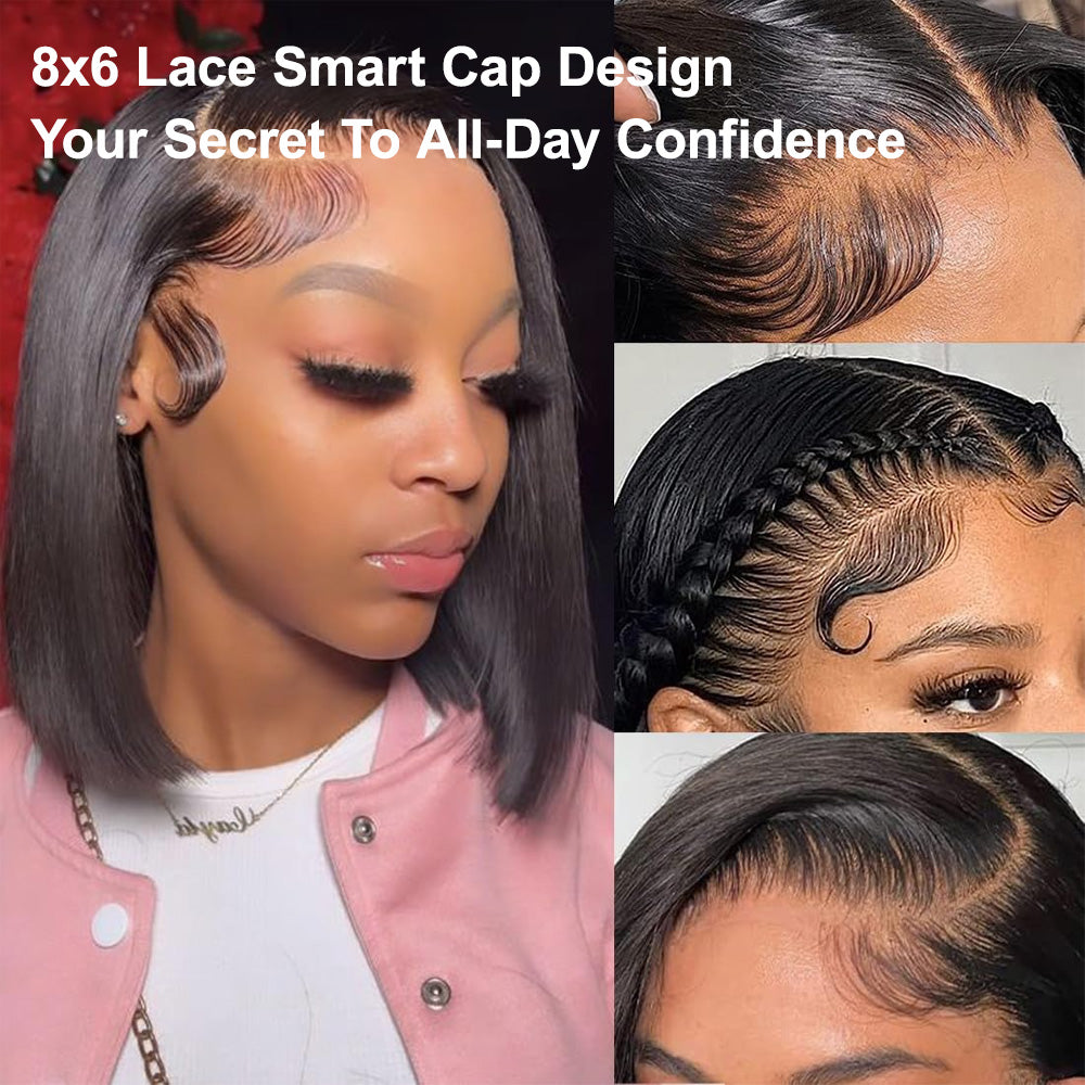 Black Beauty Hair  BBH 8×6  transparent lace closure Vietnam raw hair SDD  straight Wig