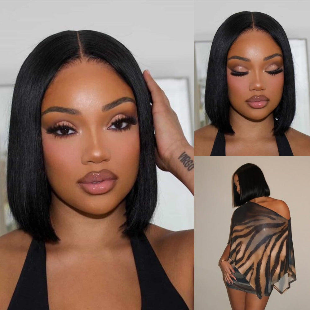 Black Beauty Hair 2×6 HD transparent lace closure Vietnam raw hair SDD  straight Wig