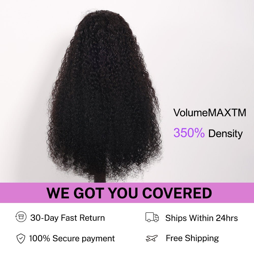 Black Beauty Hair 13X4  transparent lace  Raw Hair SDD 350% Density Funmi Wig Romance Curl Natural