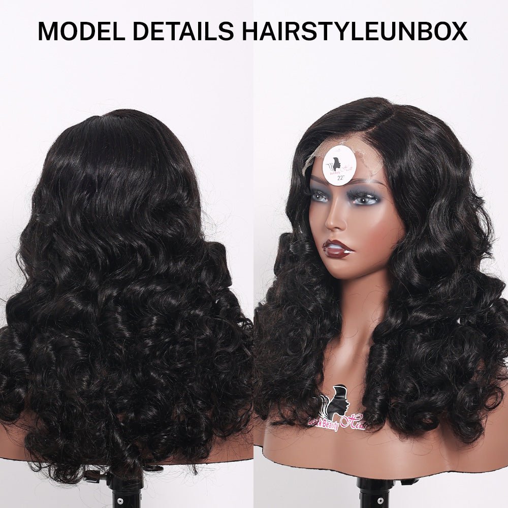 Black Beauty Hair 5x5HD lace closure Vietnamraw hair SDD Bouncy B Wig