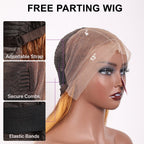 BlackBeautyHair 13X4 DD Highlight Wigs Colored Straight Lace Front Wig