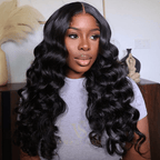 BlackBeautyHair 5×5 BBH lace closure Vietnam raw SDD 350% denisty loose deep wave funmi wig natural black