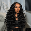 BlackBeautyHair 5×5 BBH lace closure Vietnam raw SDD 350% denisty loose deep wave funmi wig natural black