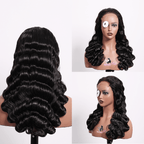 BlackBeautyHair 5×5 BBH lace closure Vietnam raw SDD 350% denisty loose deep wave funmi wig natural black