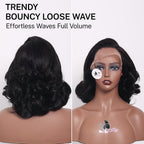 BlackBeautyHair 5X7 BOUNCY LOOSE WAVEEffortless Waves Full Volume Vague Luxe One Donor Vietnam Raw Hair SDD 450% Density Natural wig