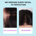 Black Beauty Hair BBH 8x6 Fecho de Renda Transparente Cabelo Cru Vietnamita SDD Peruca Lisa